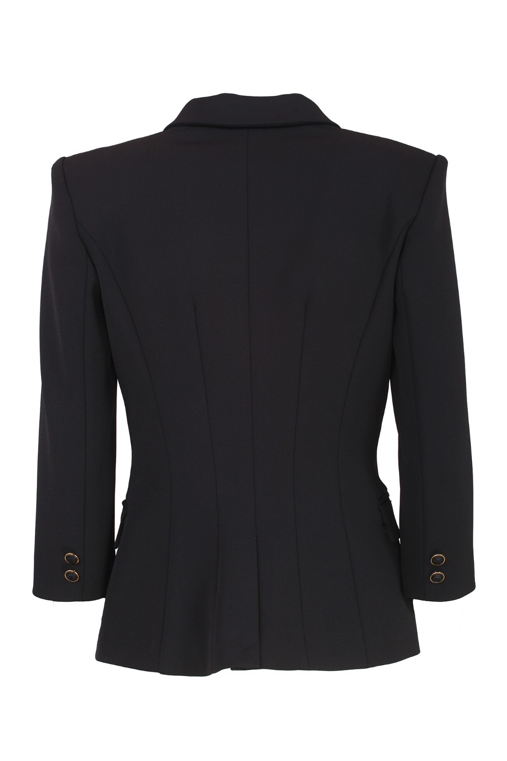 shop ELISABETTA FRANCHI  Giacca: Elisabetta Franchi giacca doppiopetto in crêpe placca logo.
Giacca doppiopetto in doppio crêpe con tasche frontali con pattina e placca logo in metallo dorato. 
È caratterizzata da revers a lancia e maniche a 3/4.
Fodera in raso monogram.
Bottoni in tinta.
Accessorio in metallo dorato.
Composizione: 96% Poliestere 4% Elastan.
Fabbricato in Italia.. GIT6141E2-110 number 1661202